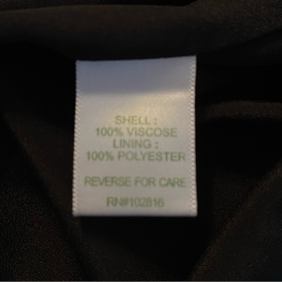 Garnet Hill Polka Dot V Neck 3/4 Length Sleeve Black Dress - Size 4 - Picture 5 of 13